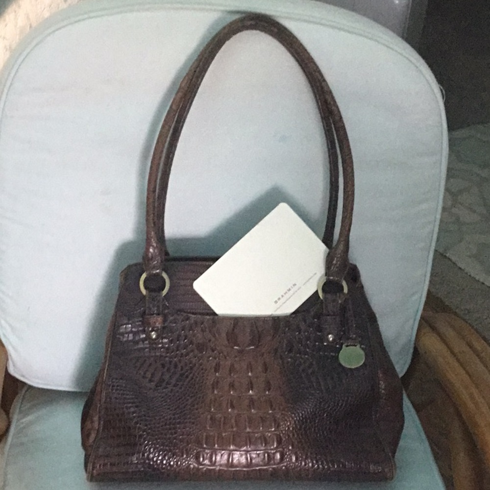 Brahmin Melbourne Embossed Leather Satchel